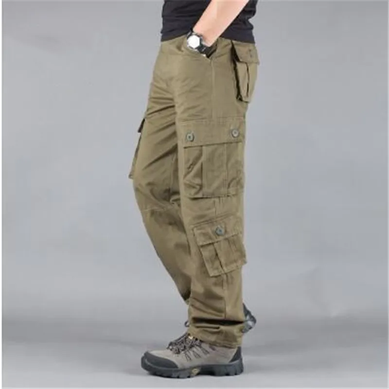 Cargo,Military Cargo,Men Casual Pants Spring Cotton Army 8 Pockets