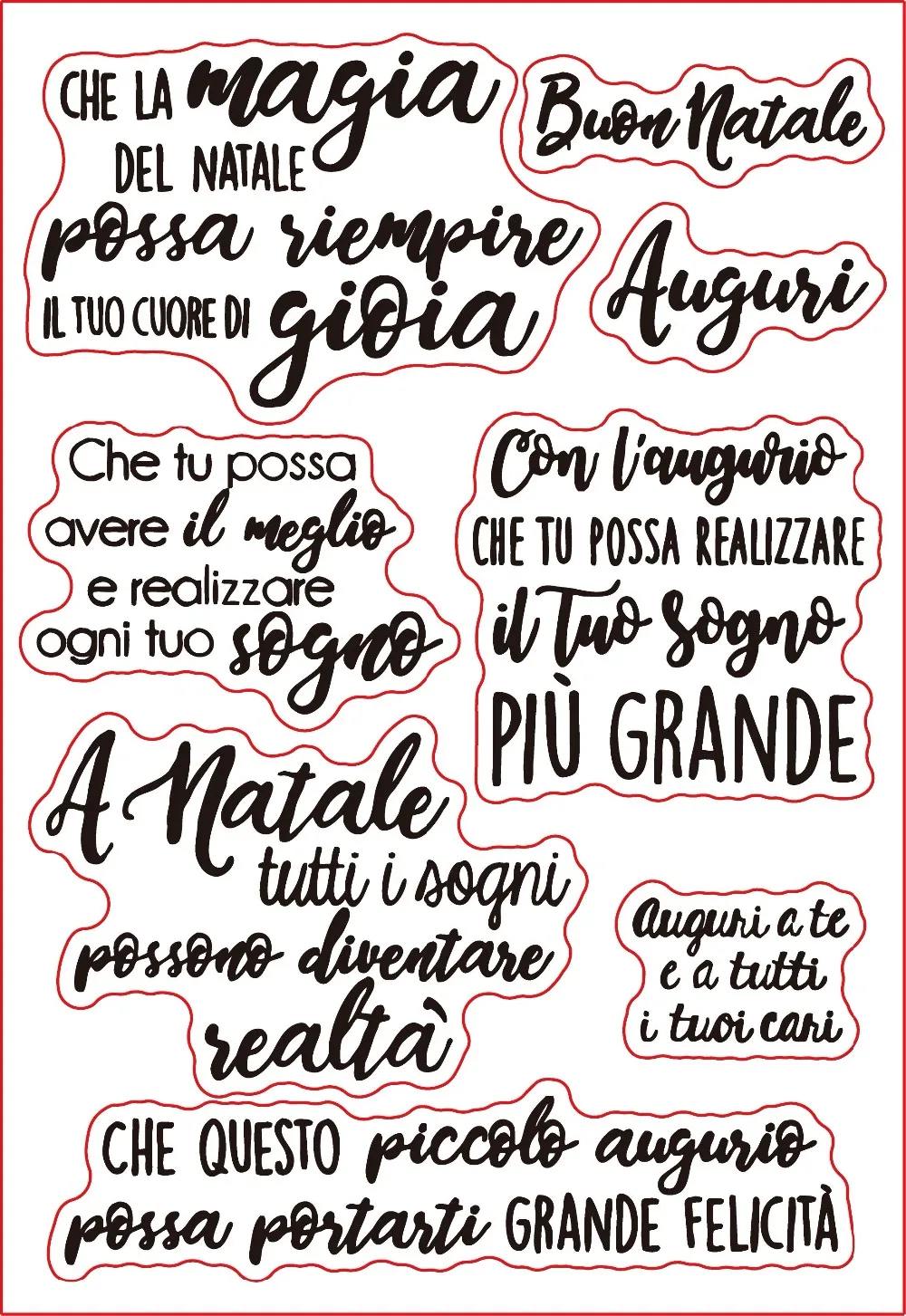 

Italian Words Transparent Clear Silicone Stamp Seal DIY Scrapbooking photo Album Decorative Clear Stamp W1269