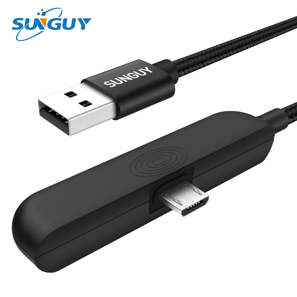 

SUNGUY Micro USB Cable Gaming Right Angle 2.4A Fast Charging Data Sync Cord for Honor 8X/8C/10 Lite/6X/9 Lite Nokia 3/5 -Black