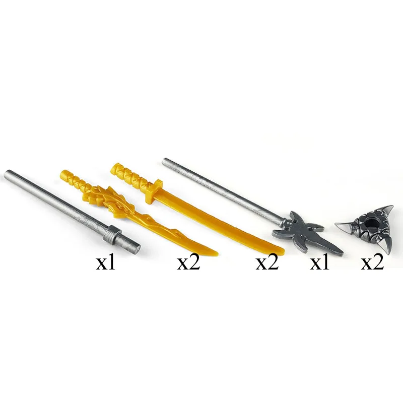 

Elements Brick Part Ninja Weapon for Shurike Sinobigatana Sikomidue Classic Piece Building Block Toy Accessory Bricklink
