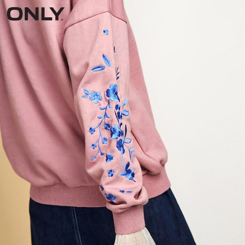  ONLY women' winter new lace stitching embroidered Lace stitching Exquisite embroidery loose version