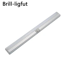 USB Перезаряжаемый 20 светодиодный светильник под шкафом инфракрасный PIR датчик движения жесткая полоса бар свет шкаф кухня для шкафа Ночная лампа