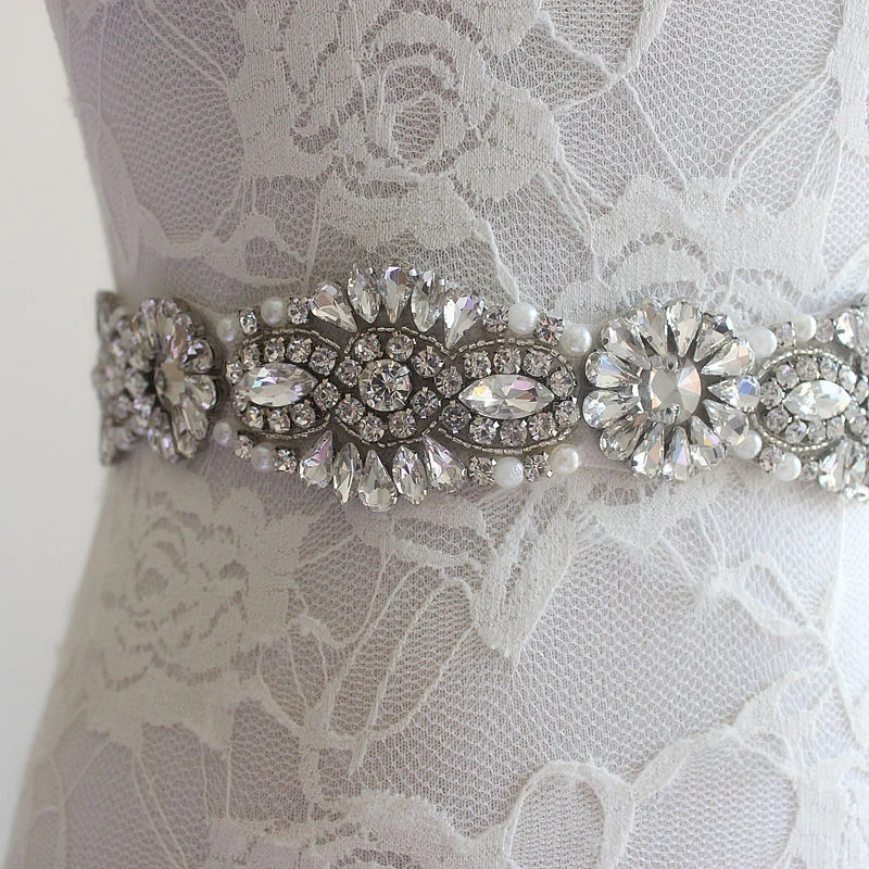 New Luxury Wedding Dress Belts Many Colors Bridal Belt Rhinestones