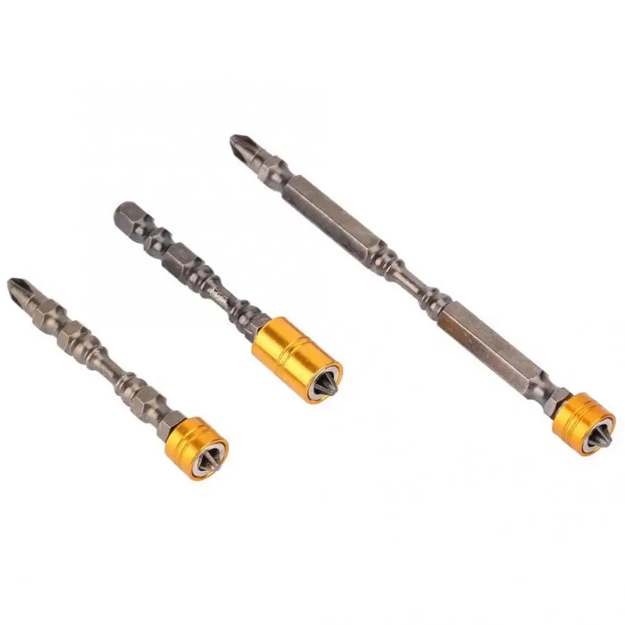 

bit set 3/4pcs Anti-slip Electric Screw Driver 65/110mm Magnetic Cross Screwdriver Bit Set tornavida seti