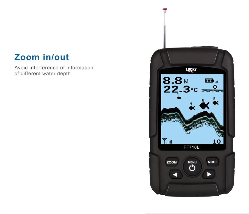 Счастливая FF718Li Рыболокаторы сонар датчиков 2-в-1 проводной и Беспроводной 328ft/100 м глубина эхолот Сенсор Портативный Водонепроницаемый# B8