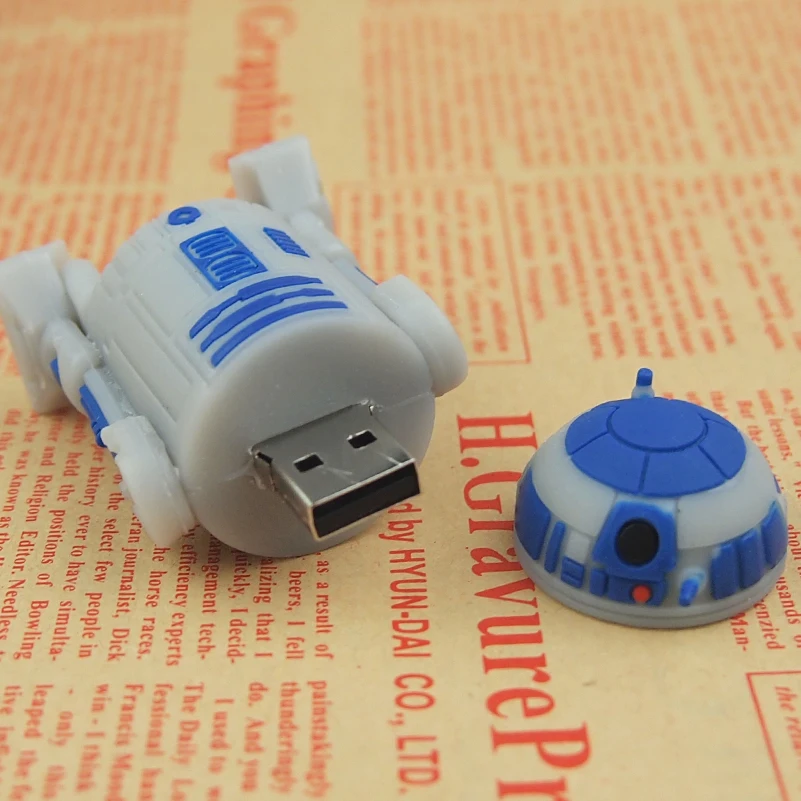 Звездные войны Храбрый R2D2 флешки Memoria USB флешка USB 2,0 Подарочная Флешка Chiavetta USB Cle USB 4ГБ 8ГБ 16ГБ 32ГБ 64ГБ