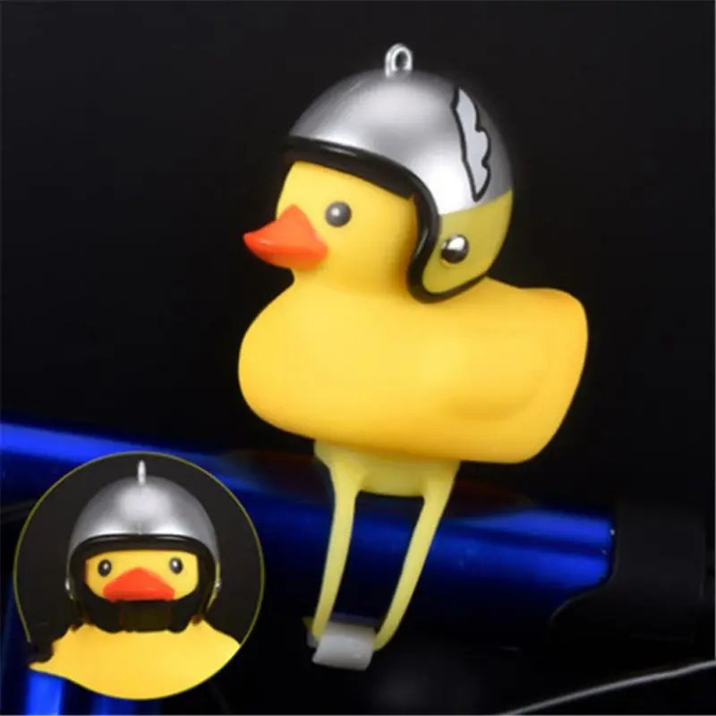 Best New Bicycle Light Bicycle Duck Bell Motorcycle Little Yellow Duck Wearing Helmet Children With Hard Hat Horn Light 14