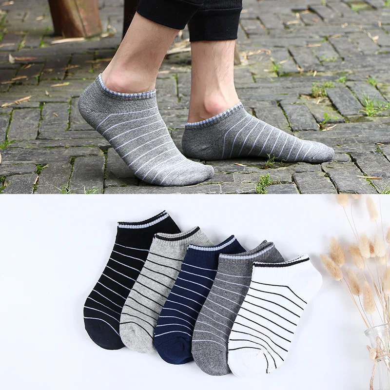 

10 Pairs/lot Summer Men Cotton Ankle Socks For Men's Casual Solid Color Short Socks Male Sock Slippers Meias