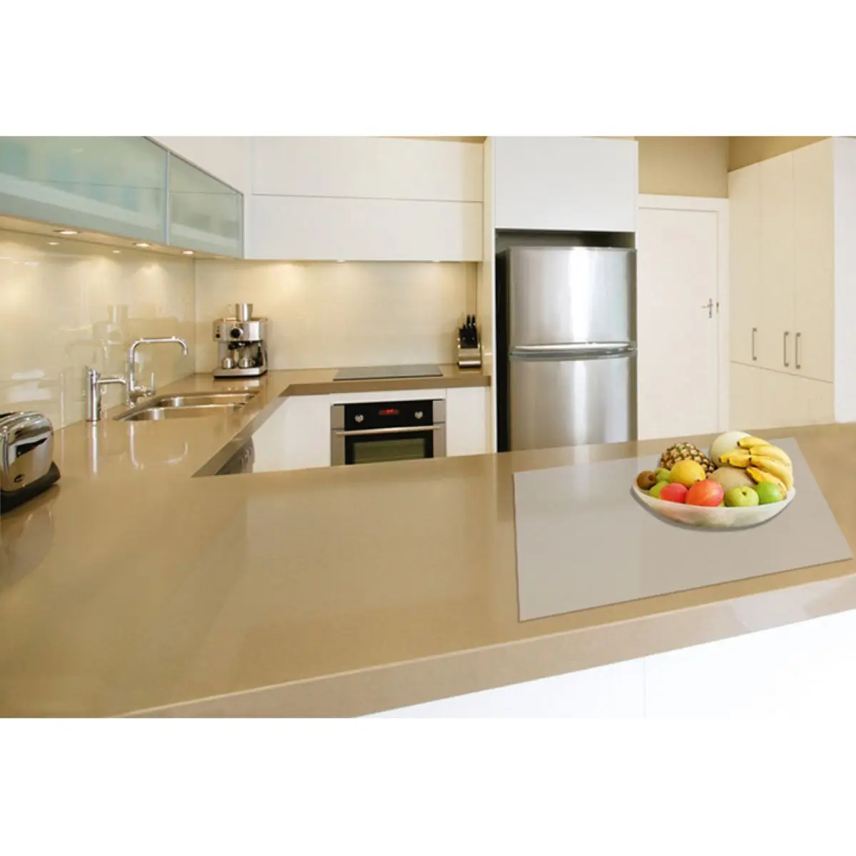 JX-LCLYL 4pcs/set Plastic Clear Transparent Placemat Kitchen Tableware Place Mats Pad