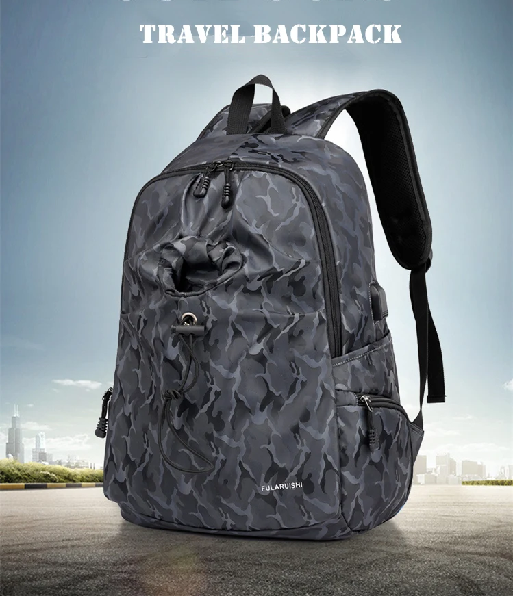 Для мужчин путешествия рюкзак многофункциональный зарядка через usb Для мужчин 15,6 дюймов ноутбук рюкзаки Колледж студент школьная сумка