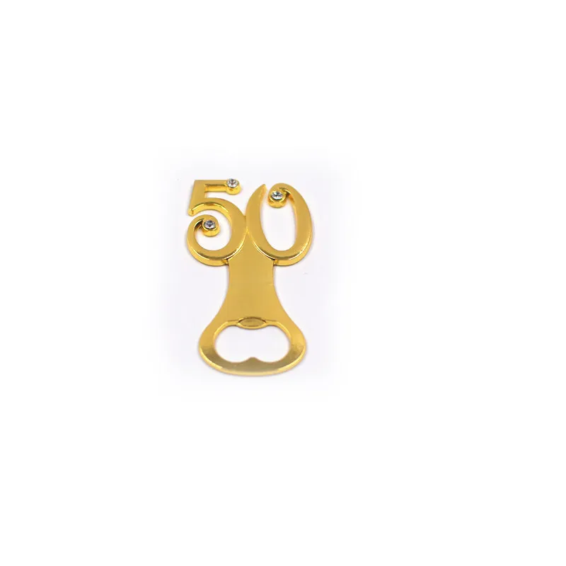 20pcs 50th Anniversary Wedding Favors golden 50 beer bottle oppener 50 birthday party favors and gifts  (1)