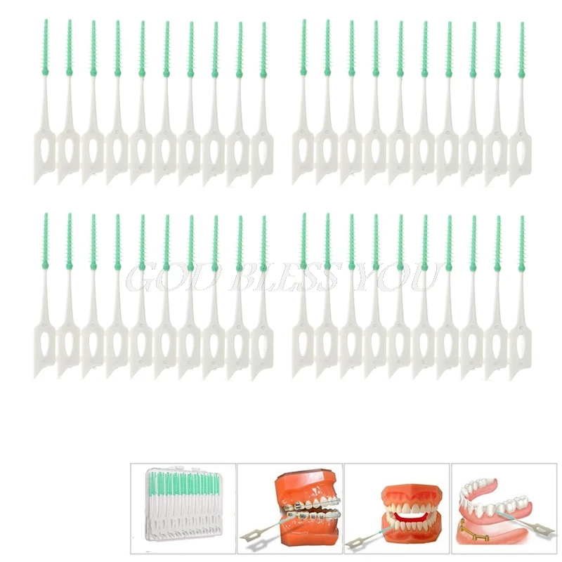 

40Pcs Soft Clean Between Interdental Floss Brushes Dental Oral Care Tool