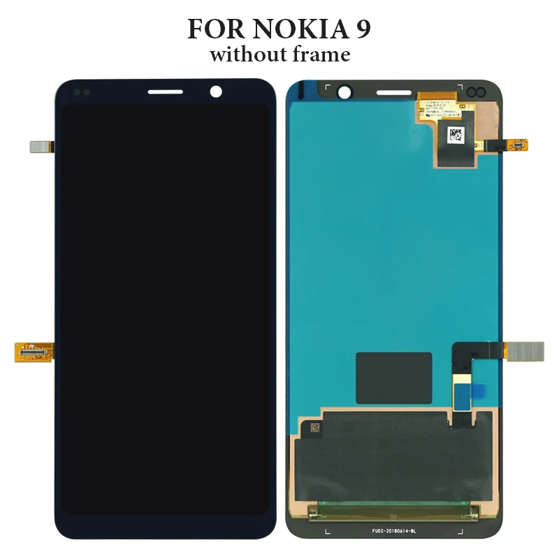 Класс для Nokia 9 ЖК-дисплей с сенсорным экраном сборка замена без битых пикселей Мобильный телефон ЖК для Nokia 9 экран