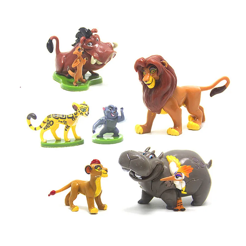 Disney игрушки 6 шт./компл. 4 7 см с принтом &quotКороль Лев: Симба фигурку Mufasa Нала&quot