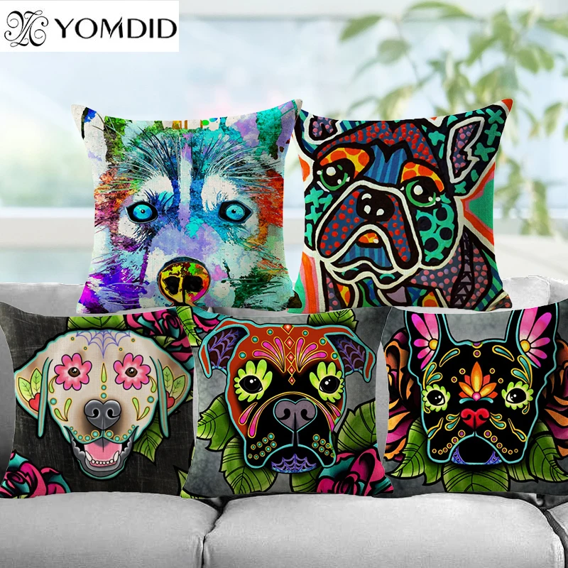 

Animal cushion cover Dog Pillow case for Home Decorative Cushion Covers Pillows sofa Car Chair Home Decor PillowCase almofadas