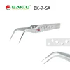 BAKU-pincettes de précision pour la réparation d'iphone, pincettes antistatiques ESD coudées en acier inoxydable, outils à main antidérapantes de conception ajourée ► Photo 1/6