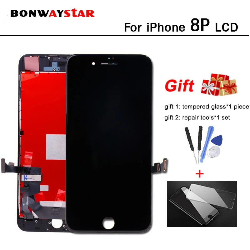 

Black White For iphone 8 Plus A1864 A1897 A1898 LCD Display With Touch Screen Digitizer Assembly Phone Replacement