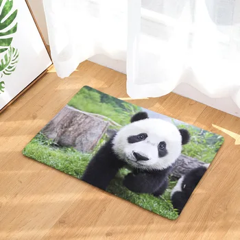 

CAMMITEVER Lovely Panda Rug Carpet Polyester Rug Non-slip Floor Mat Door Mats For Bedroom Bathroom Kitchen Door Mat Drop Ship