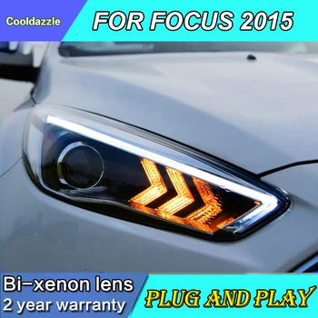 

For Ford For Focus Head Lamp Healight Assembly With Daytime Running Light 2015 Year For Mustang Styles