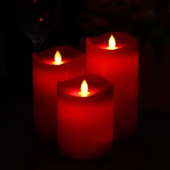 

Function Night Light Flameless Battery Operated LED Candles Light with Remote Control Timer for Wedding Party Home Decor