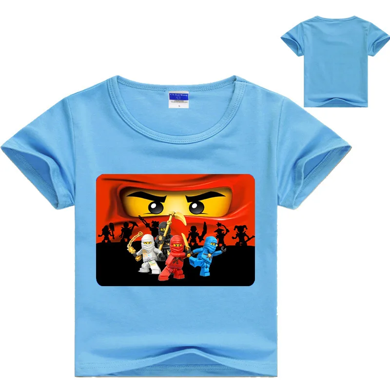 

Baby Boy Summer T Shirt Legoe Ninjago cartoon Kids Tops Tee T-shirts Sports Wear Casual Clothes Children Ninja Printing TShirt