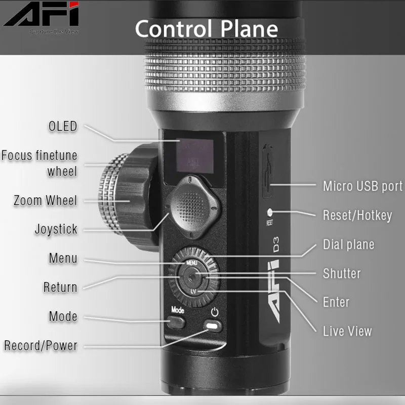AFI D3 Камера стабилизатор Gimbal Dslr Soporte Ручные стабилизаторы 3 мост видео мобильного