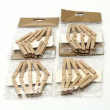 

B 10pcs mini DIY wooden creative decorative combination wall postcard photo album wood supplies Clamp WH26