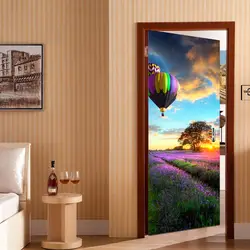 2 шт./компл. своих шар 3D двери наклейки фрески наклейка стены искусства клей дома Спальня Декор в гостиную 38,5X200 см