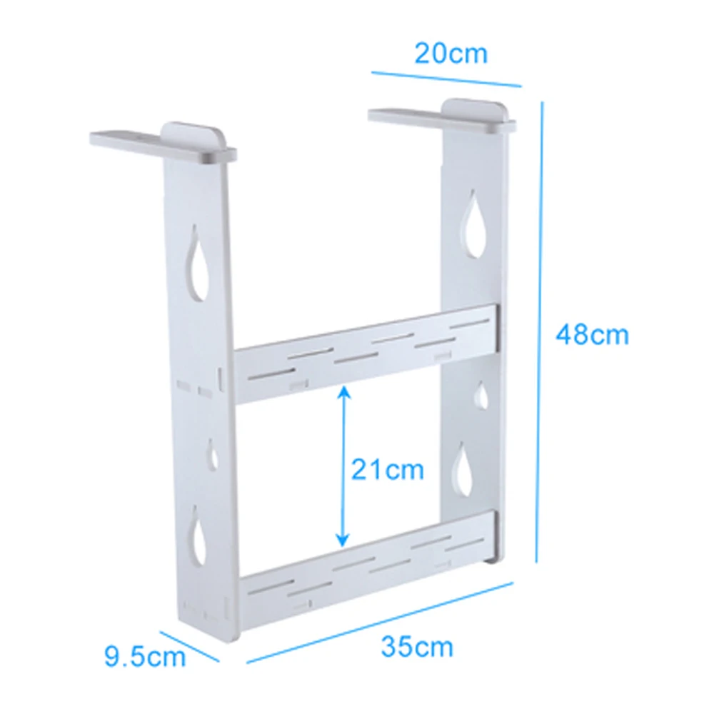 Настенная подвесная стойка для холодильника, кухонная подвесная полка для холодильника, боковая настенная полка для хранения приправ, Полка для специй wx9031622 - Цвет: 2 layers