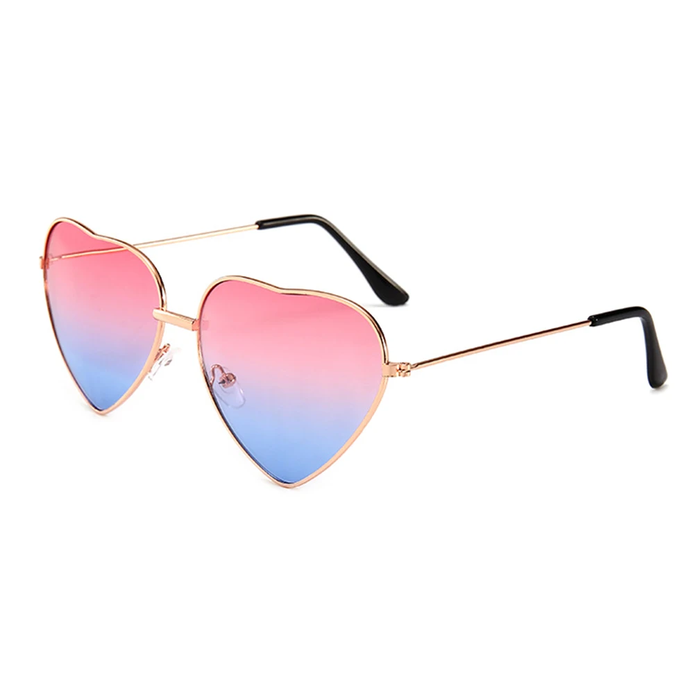 pink and blue Стиль, солнцезащитные очки, женские очки, поляризационные очки, для водителей, очки ночного видения, для вождения, в форме сердца, солнцезащитные очки - Название цвета: pink and blue