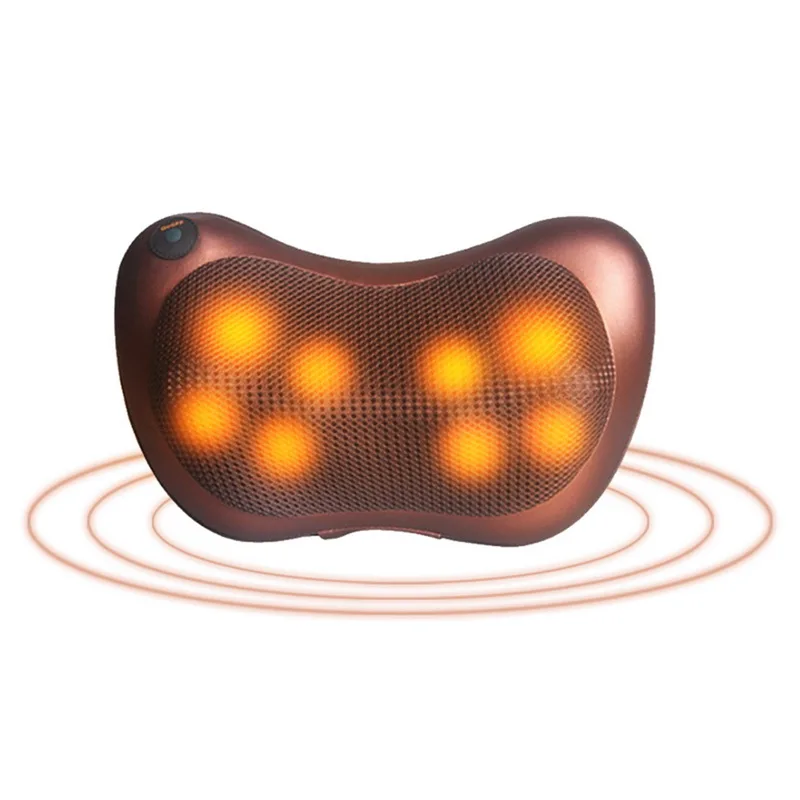 Шиацу Расслабление шеи 8 голов массажная подушка Электрический плечо Отопление спины разминание инфракрасный терапия Вибратор массажер