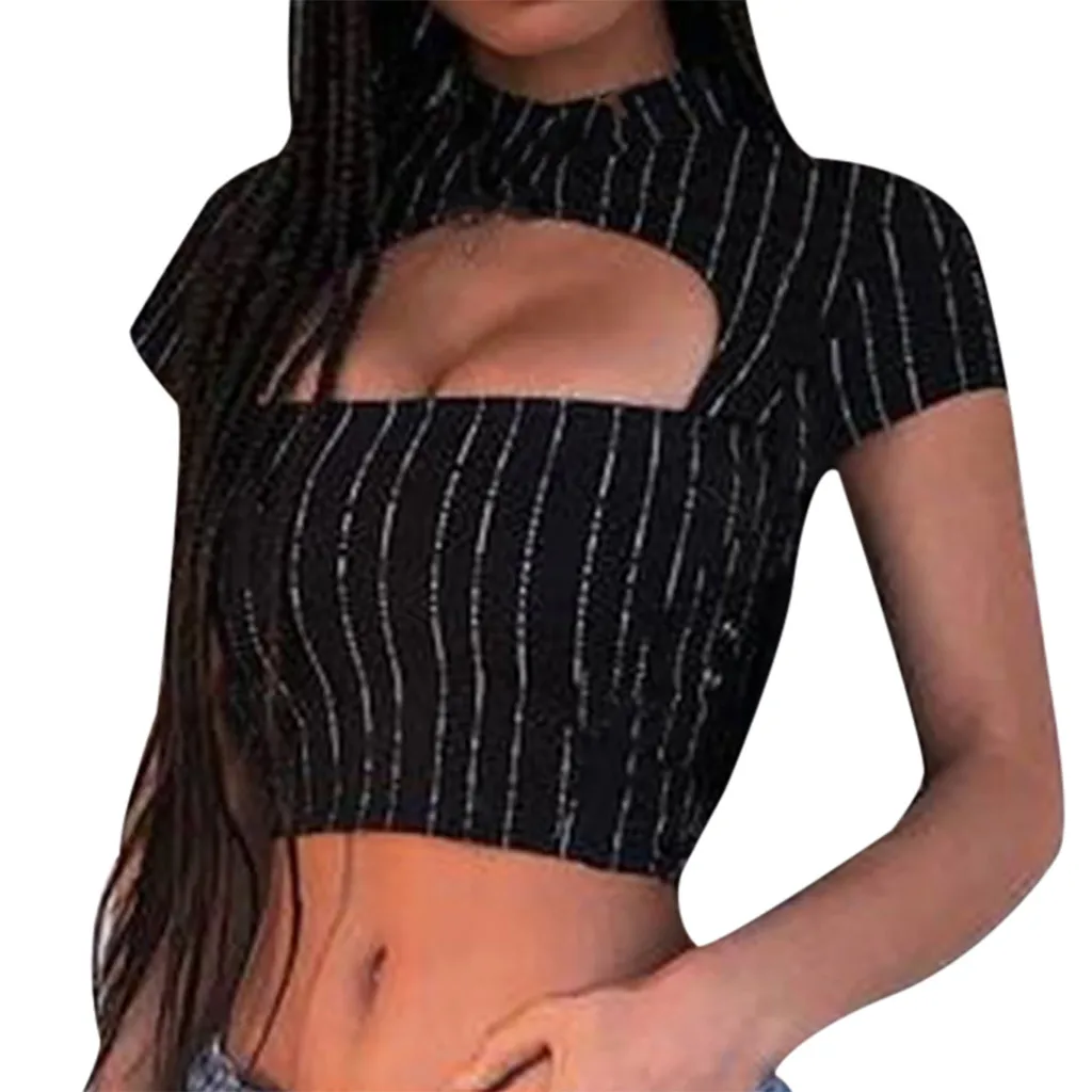 

feitong 2019 Summer TopsWomen's Fashion Sexy Summer Letter Print Short Sleeve Shirt Lapel top women футболка женская #19528