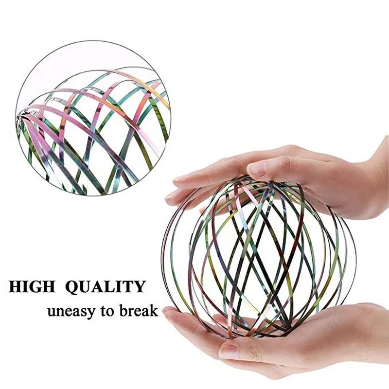 Magic Flow Ring Toys Kinetic Spring Funny Outdoor Game Spinner Mental Toys Children Antistress Decompression Toys for Adult Kids (3)