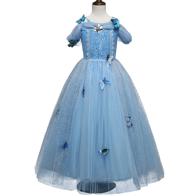2018-Cinderella-Dresses-For-Girls-Blue-Princess-Party-Dress-With-Butterfly-Kids-Ball-Gown-Cosplay-Costume (2)