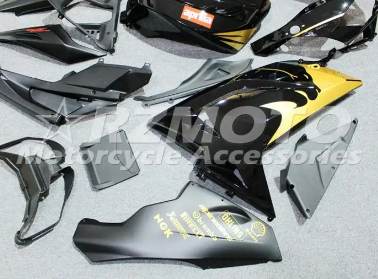 Литья под давлением ABS Полный комплект обтекателя подходит для Aprilia RS125 06 07 08 09 10 11 RS 125 2006 2007 2011 Пользовательские черный