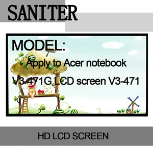 SANITER Apply to Acer V3-471G LCD screen V3-471 display 14 inch ultra-thin 40-pin Laptop LCD Screen
