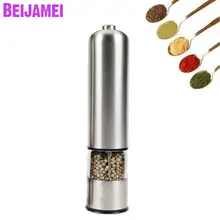 

BEIJAMEI High Quality Hand Grinding Bottle Stainless Steel Pepper Mill Salt Shaker Grinder for sale