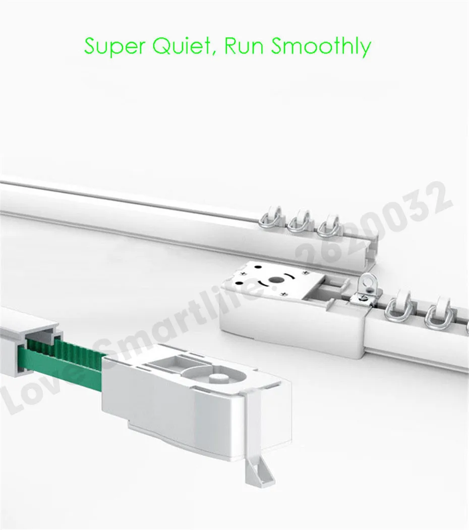 Super Silent Electric Curtain Track for Xiaomi Aqara B1 Motor,Mi Home App Control,Mijia Automatic Curtain Rail System,Customized-13
