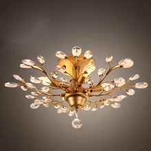 2016 New design crystal branches chandelier living room lamp bed room light black color gold color 110v 220v free shipping