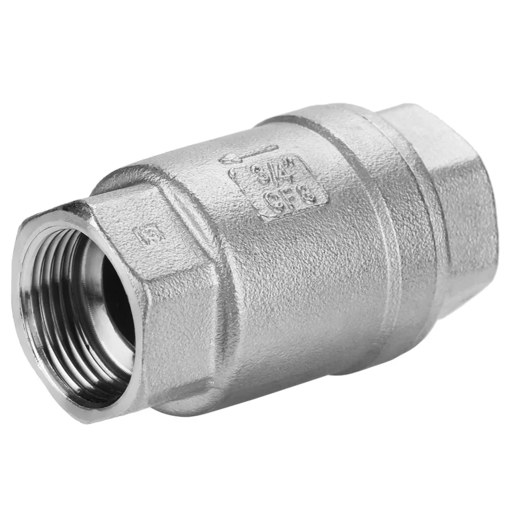 Vertical Check Valve 3/4" Female Thread In line Spring Check Valve