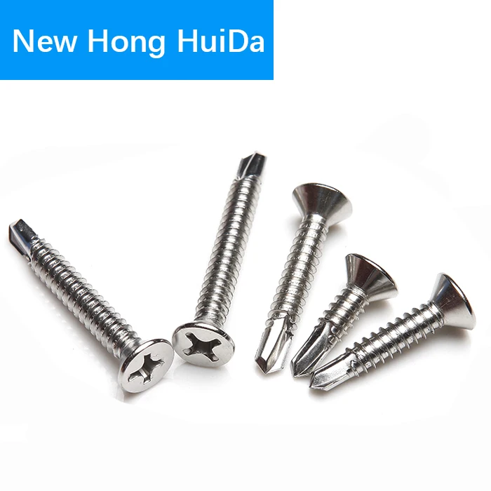#6 #8 #10 #12 #14Phillips Flat Head Self Drill Screw Thread Tapping Bolt 410 Stainless Steel M3.5 M4.2 M4.8 M5.5 M6.3 | Обустройство
