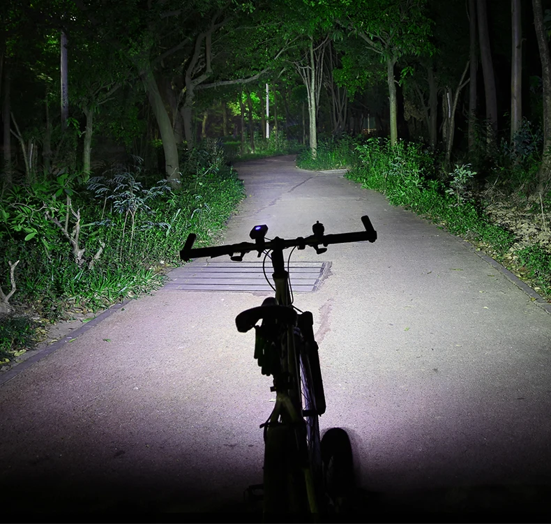 Perfect ROCKBROS Cycling Waterproof Light Front Light Headlight USB Rechargeable Lamp Flashlight Separate Switch Far 1800Lm Near Light 6