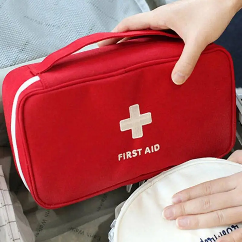 

First Aid Kit Bag Emergency Kits Portable Medical Package For Outdoor Tour Camping Travel Survival Safety Rescue Bag Red