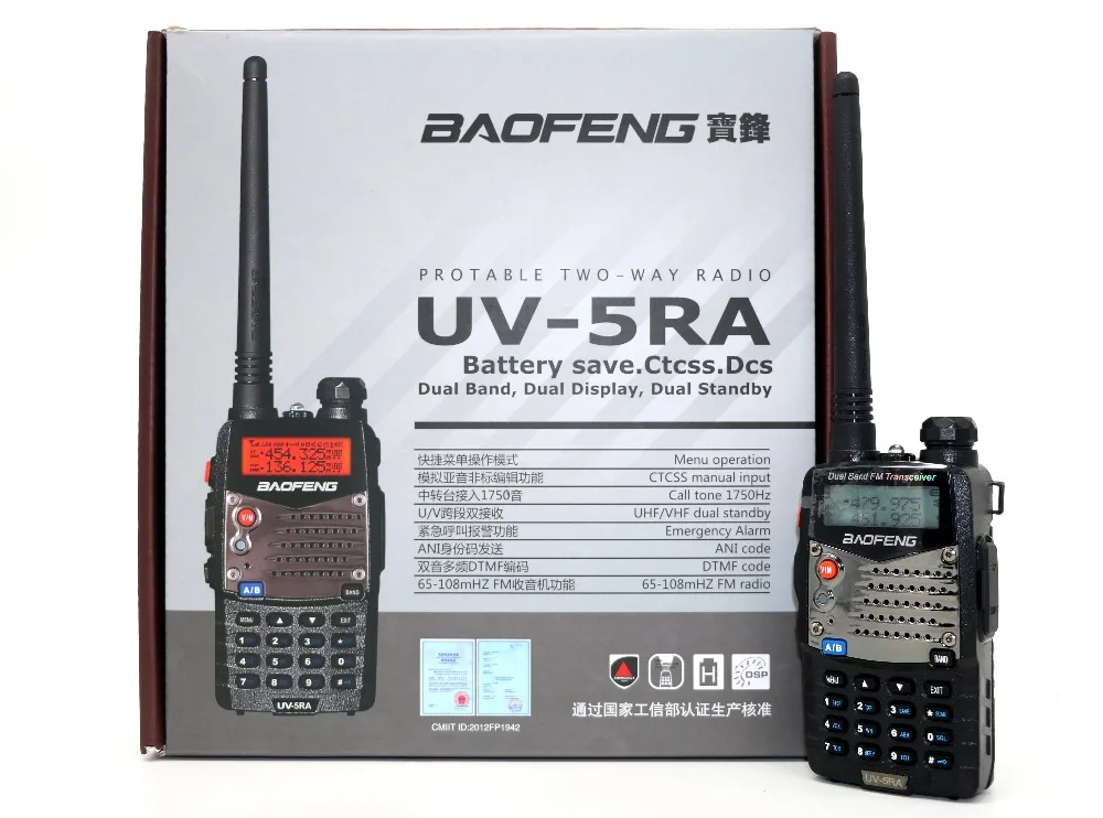 Baofeng UV-5RA Двухканальные рации Dual Band УФ 5RA CB Радио 128ch 5 Вт VOX фонарик Портативный Профессиональный Радио FM трансивер