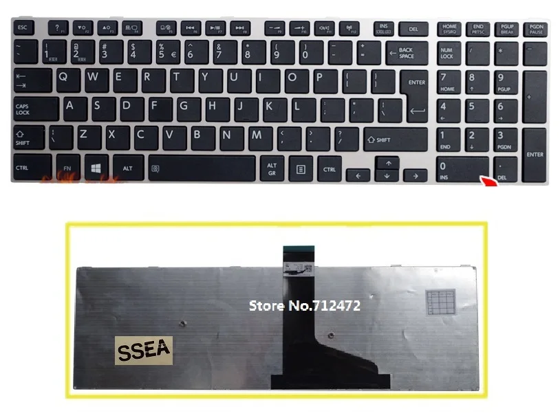  SSEA New UI Keyboard English for Toshiba Satellite L50 L50-A L50D-A L70 L70D L70-A L75 L75D L75-A s