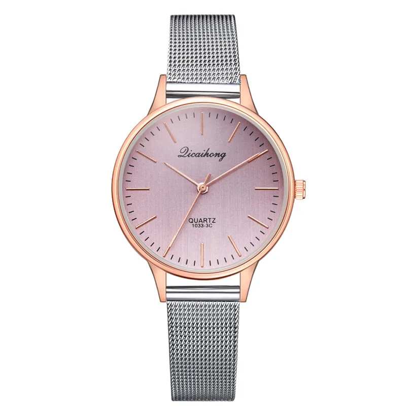 Мода 2019 г. для женщин серебряный пояс сетки кварцевые часы повседневное