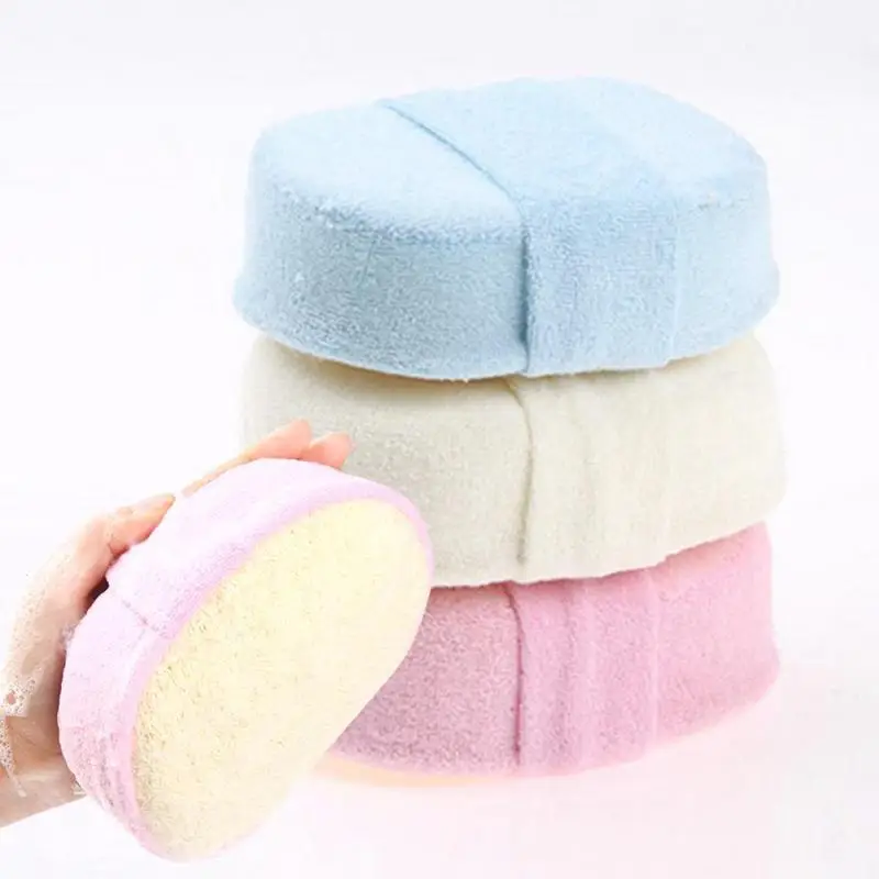 1 Pcs Soft Bath Sponge Natural Loofah Thick Bathing Gloves Rubbing