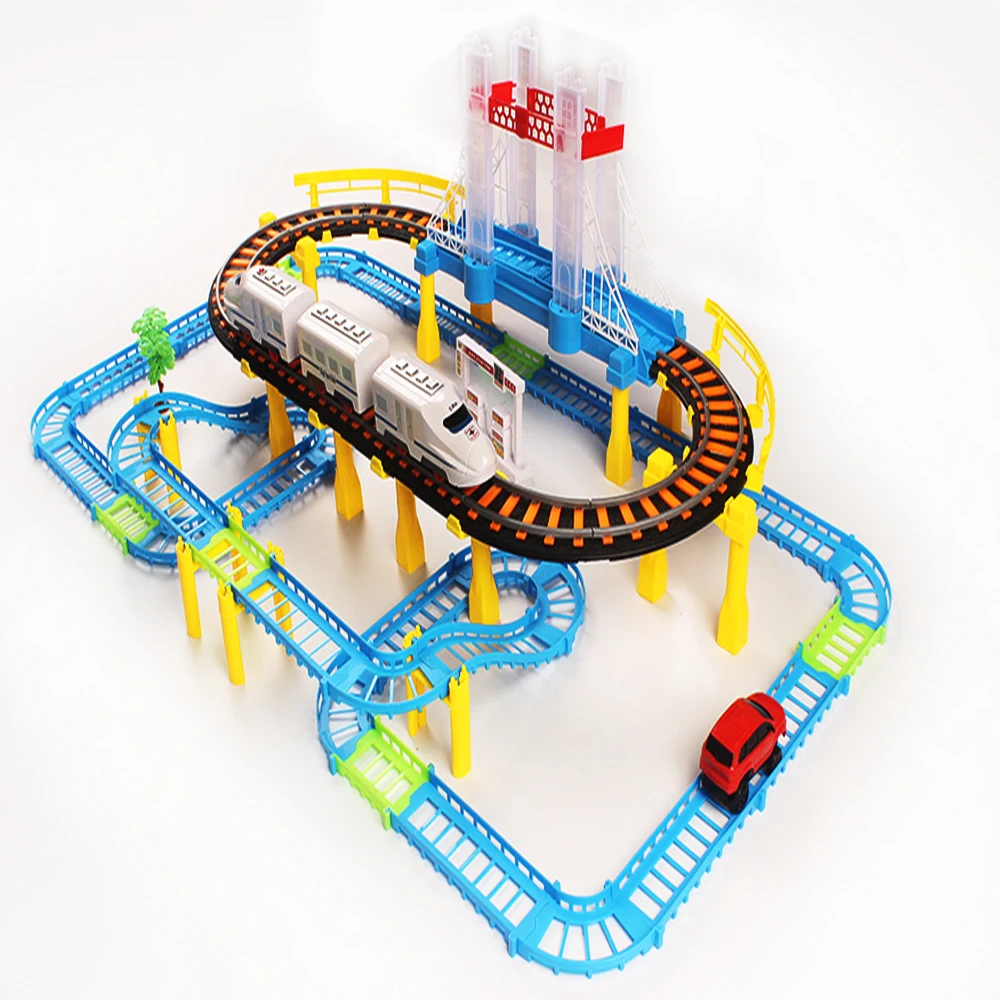 

Electric Track Miraculous Glowing Race Track DIY Universal Accessories Toys Puzzle Educational Gift Model Slots birthdayToy Set