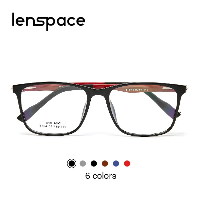 Lenspace TR90 Для женщин мужские очки рамки Сверхлегкий квадратный от близорукости по