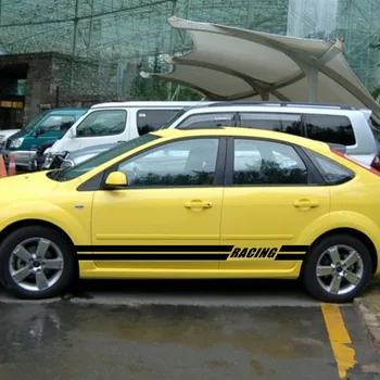 

Car Dual Racing stripes 82'' Lower Door Panel Decal for Focus Vinyl Motor Side Sticker ZC701
